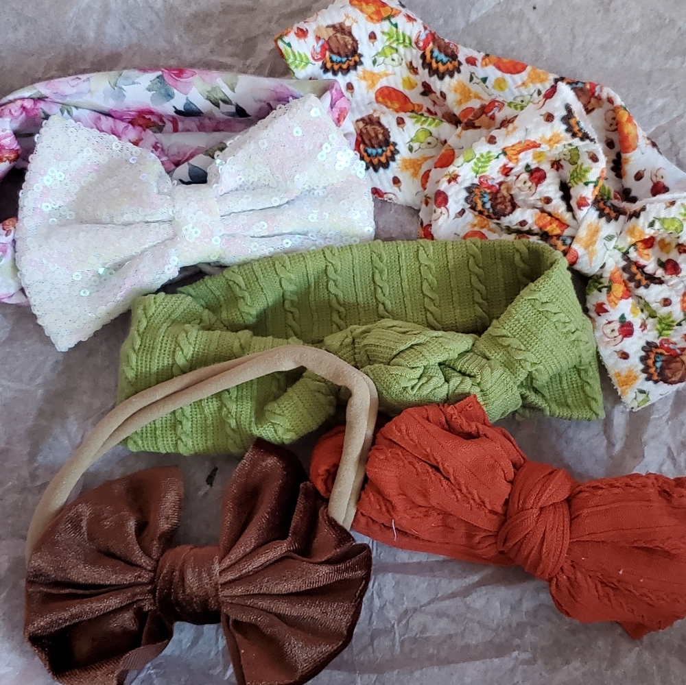 Set of 5 baby girl headbands